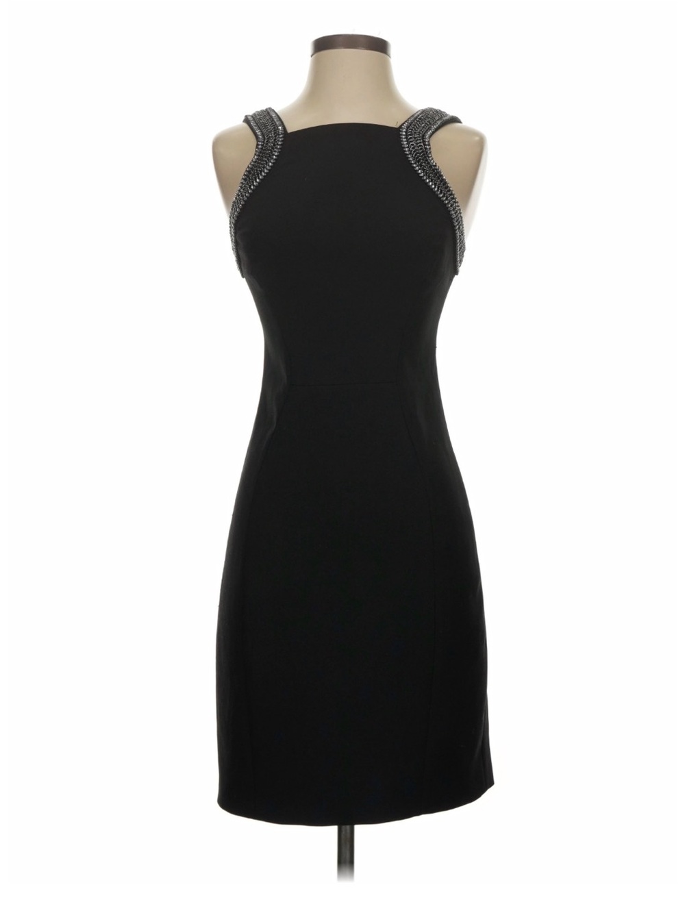 Ted Baker Black Beaded-Strap Midi Dress